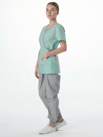 Костюм женский MedLine Арина (тк.Смесовая,120), серый/мятный