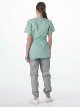 Костюм женский MedLine Арина (тк.Смесовая,120), серый/мятный