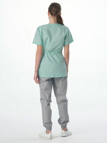 Костюм женский MedLine Арина (тк.Смесовая,120), серый/мятный