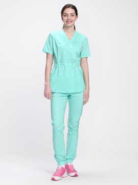 Костюм женский хирургический MedLine (тк.Стрейч,120), мятный