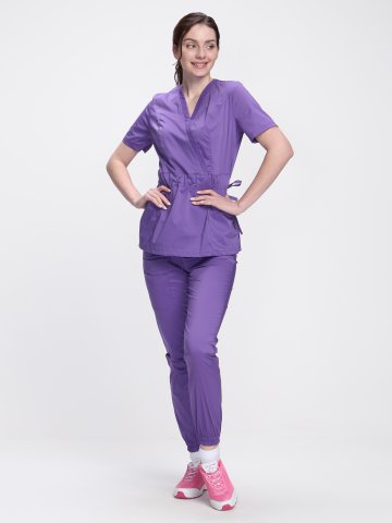 Костюм женский хирургический MedLine (тк.Стрейч,120), сиреневый