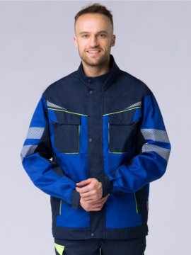 Куртка укороченная мужская ProfLineSpecialist (тк.Смесовая,240), т.синий/васильковый