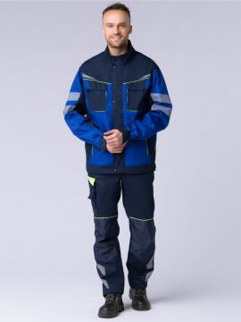 Куртка укороченная мужская ProfLineSpecialist (тк.Смесовая,240), т.синий/васильковый