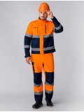 Костюм сигнальный (тк.Смесовая,210) брюки, оранжевый/т.синий