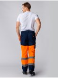 Костюм сигнальный (тк.Смесовая,210) брюки, оранжевый/т.синий