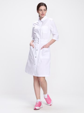Халат женский 004 (тк.Смесовая,120) MedLine, белый