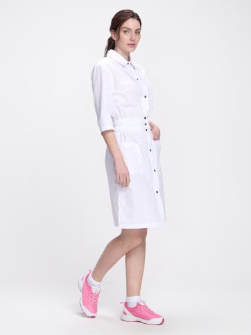 Халат женский 004 (тк.Смесовая,120) MedLine, белый