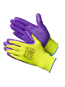 Перчатки Gward Hi-Vis нейлоновые с нитриловым покрытием, N1001