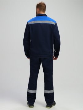 Костюм Лигор-1 СОП (тк.Саржа,250) брюки, т.синий/васильковый