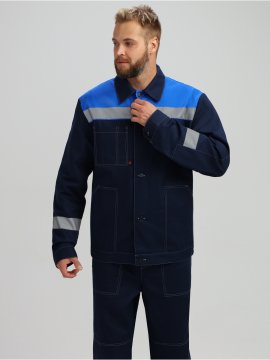 Костюм Лигор-2 СОП (тк.Саржа,250) п/к, т.синий/васильковый
