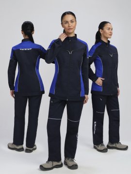 Костюм женский ProfLineSpecialist-1 (тк.Смесовая,240) брюки, т.синий/васильковый